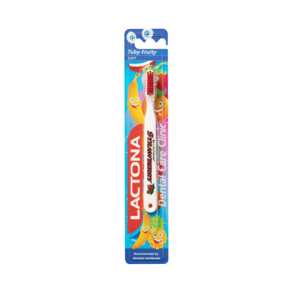 Lactona Toby Fruity minkštas vaikiškas dantų šepetėlis, (nuo 5 m.) 1 vnt.